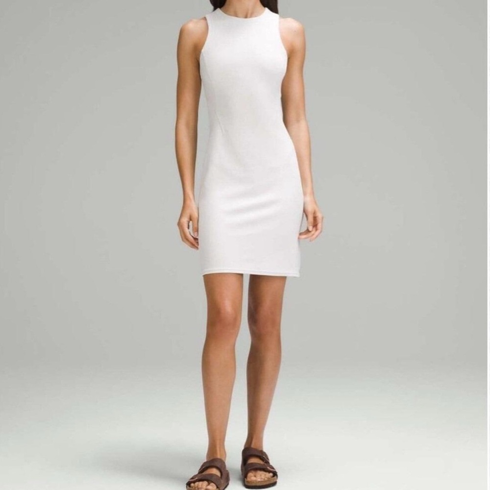 NWT Lululemon Ribbed Softstreme Slim-Fit Tank DressLight Vapor